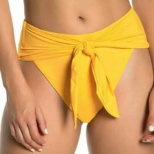 Onia Citrus Solid Front Tie Women's Bikini Bottom Size XL.
