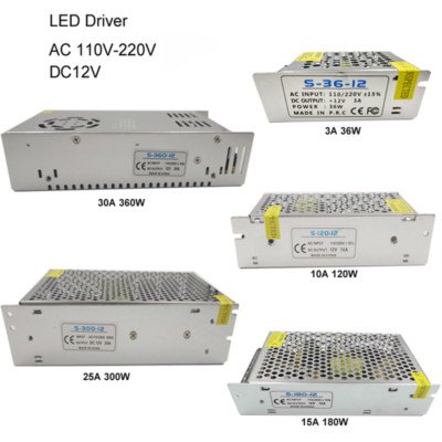 5A 10A 20A 30A 12VAC/DC Voltage Converter Regulated Switch Power Supply for LED 