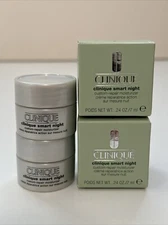 2 X Clinique Smart Night Custom Repair Moisturizer Cream 0.24 oz/7 ml Each
