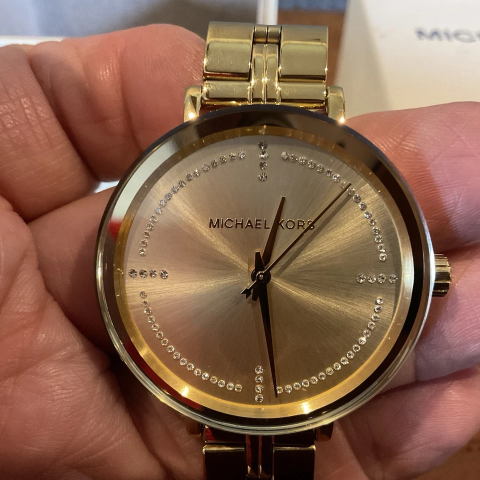 Michael Kors MK3792 Women's Bridgette Gold Dial Watch With Box Tested New - Image 4 of 4