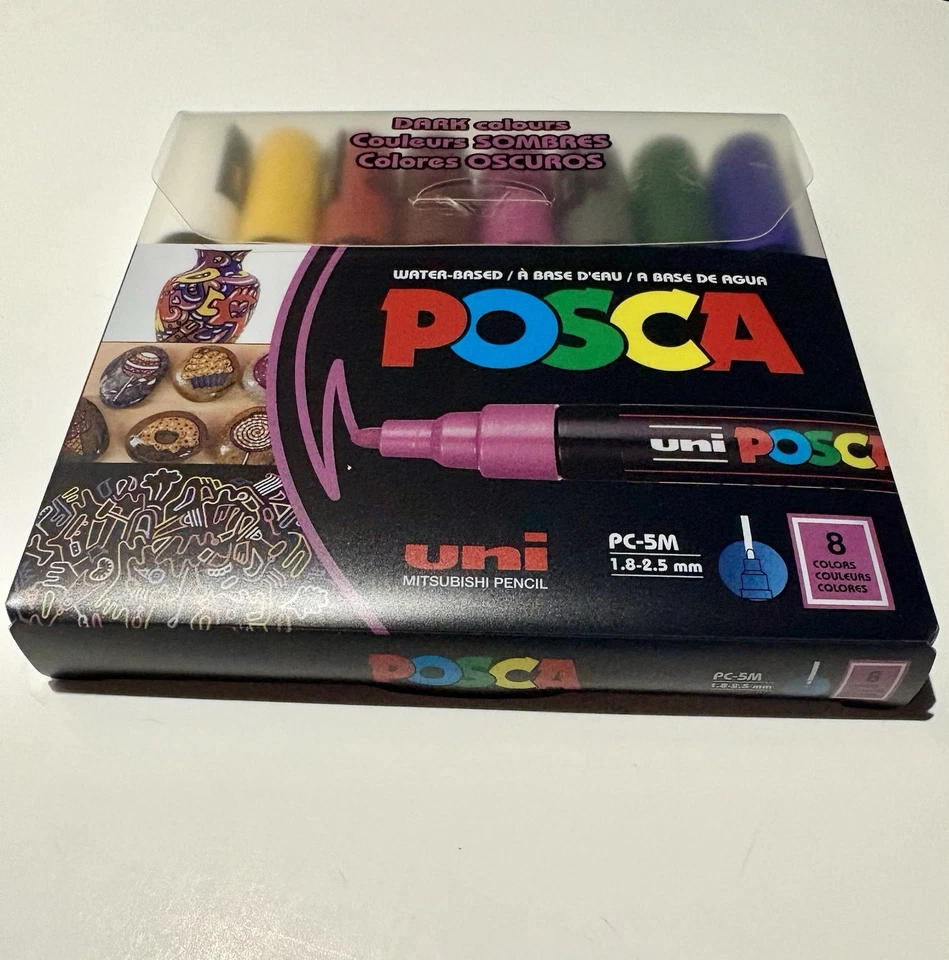 NEW LOT of 7 uni POSCA Marker Sets Dark Soft Mono Metallic PC-3M PC-5M 56 TOTAL - Image 4 of 4