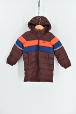 LL Bean Kids 4 Burgundy Brown Colorblock Removable Hood Down Parka NWT