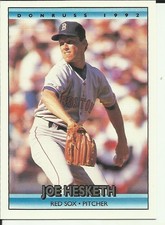 1992 DONRUSS Baseball Card #611 Joe Hesketh RED SOX