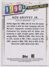 2020 Topps #DB-51 Ken Griffey Jr. Decades' Best (Series One)