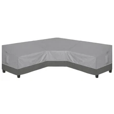 Easy-Going Outdoor V-Shaped Sectional Sofa Cover 118"x118" UV Resistant Patio