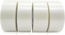 4Rolls Bi Directional Filament Tape Fiberglass Reinforced Strapping Tape 6.7mil