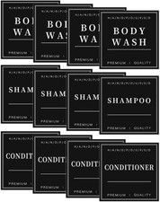 12 Minimalist Bathroom Organization 3 inches x 3 x 0.02 inches, Black