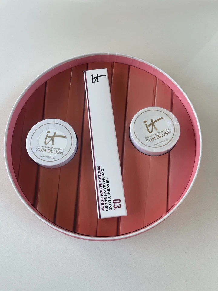 IT Cosmetics Sun Blush Set Cream Blush + Bronzer w/ Brush NEW SEALED Gift Box - Image 4 of 4