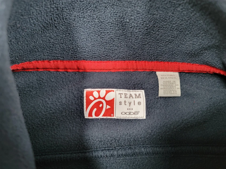 Chick Fil A Oobe Jacket Womens L Large Blue Team Style Full Zip Fleece Employee - Image 3 of 4