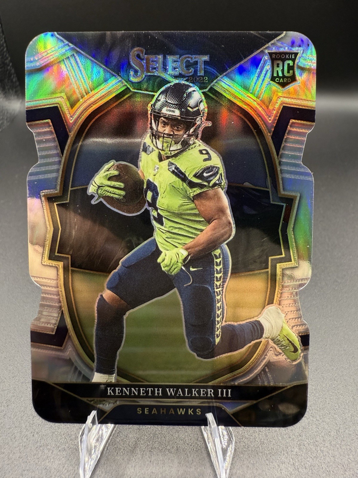 2022 Panini Select - Concourse Kenneth Walker III #2 Silver Prizm Die-Cut (RC)