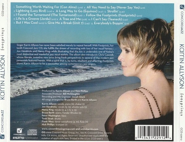 CD Karrin Allyson: Footprints + Frank Wess/ Bruce Barth/ Peter Washington u.a. - Bild 2 von 2
