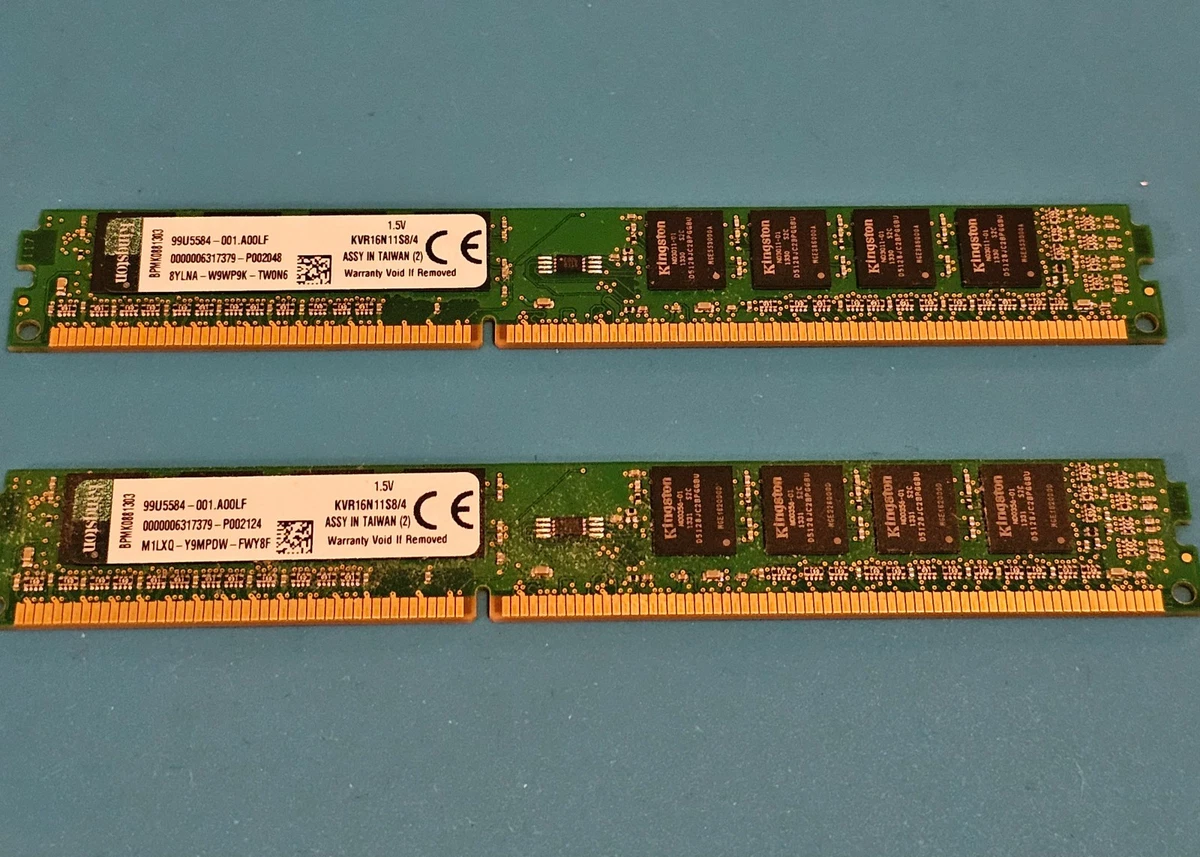 Kingston 8GB Kit 2x4GB DDR3-1600 PC3-12800 240-Pin UDIMM Desktop