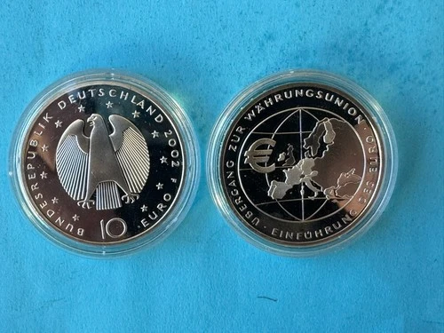 2002-F Germany 10 Euro  0.925 Silver Proof Coin
