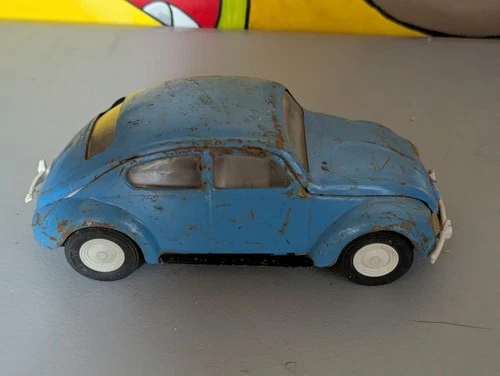 Vintage Tonka VW Volkswagen Blue Beetle Bug #52680 Pressed Metal Car 1960’s