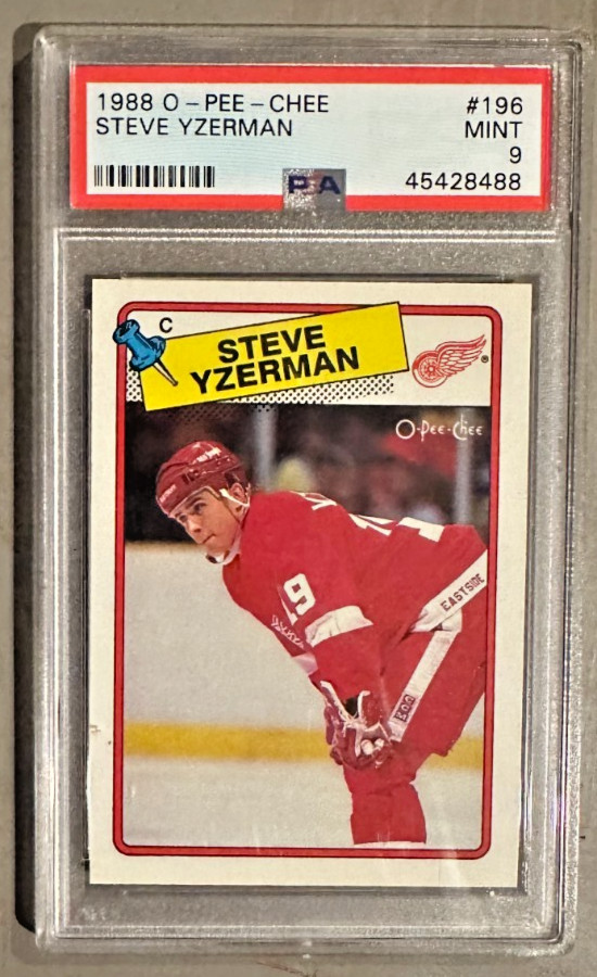1988 O Pee Chee Steve Yzerman #196 PSA 9 MINT