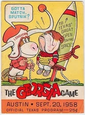 1958 Texas vs Georgia Football Program Austin Sept 20 1958 12x8in Metal Sign