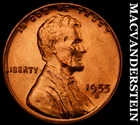 1955-S Lincoln Wheat Cent - Red Choice Gem Brilliant Unc  No Reserve  #G8902