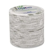 Dixie UX9WSPK Pathways WiseSize 8.5" Paper Plates - Green/Burgundy (125/PK) New