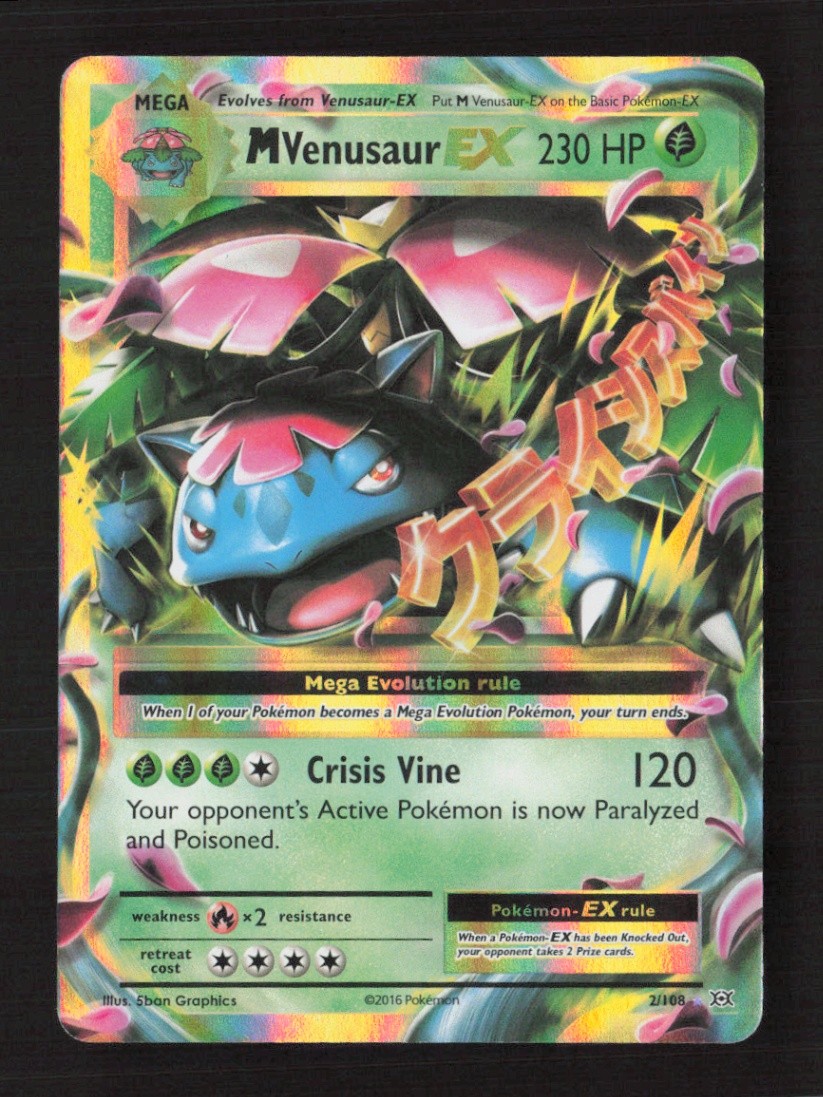 M Venusaur EX Ultra Rare Holo XY - Evolutions 2/108 NM Pokémon TCG