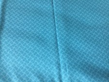18 x 42 Cotton QUILTING SEWING FABRIC shades of turquoise/aqua geometric