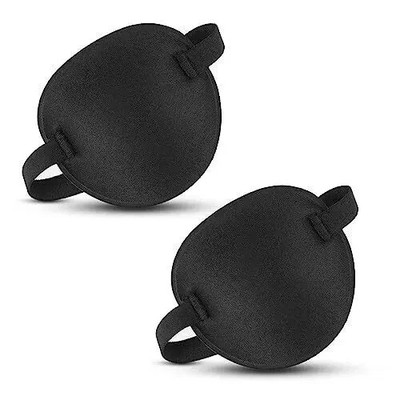 2Pcs 3D Eye Patches for Adults Adjustable Medical Eyepatch for Lazy Eye Black