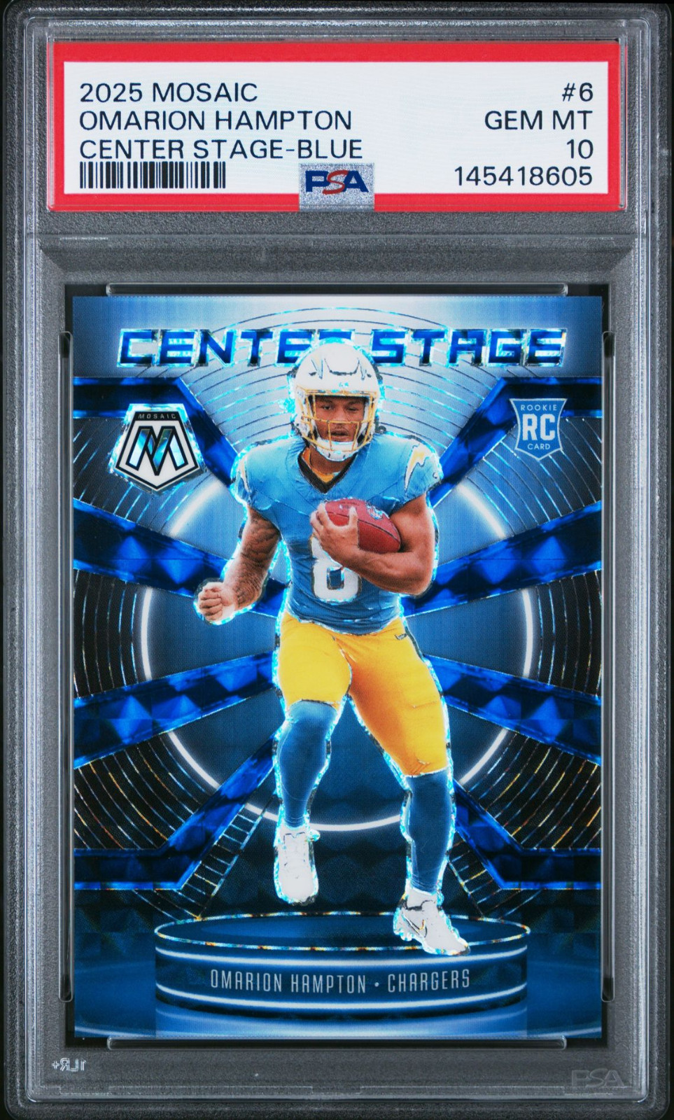 Omarion Hampton Panini Mosaic Center Stage #6 Blue