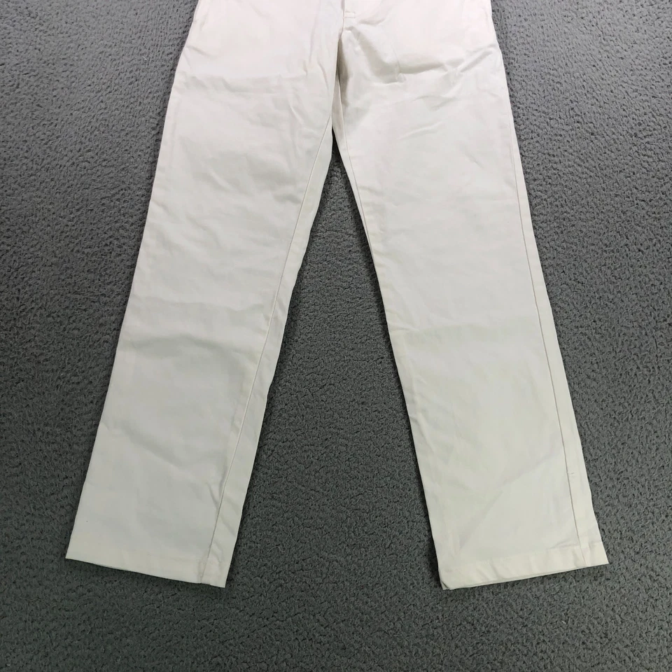 Polo Ralph Lauren Pantalones Niños 12 Blanco Cintura Ajustable Clásico Chino Vacaciones NUEVO Foto 3 de 4