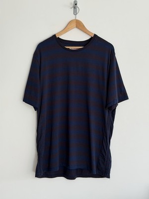 Orlebar braunes T-Shirt gestreift blau Nicolas Herren 2XL XXL