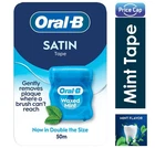 1 x Oral B Satin Tape Mint 50m | Mint Dental Tape | Comfort Grip