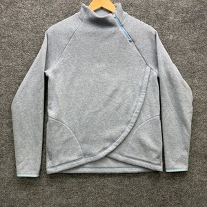 Athleta Girl Flurry Asymmetric Zip Sweatshirt Girls XXL 16 Blue Fleece Athletic