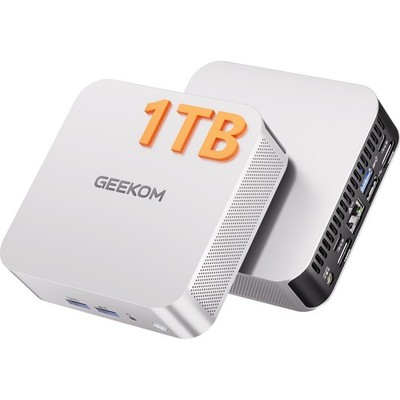 GEEKOM A6 Mini PC mit AMD Ryzen 7 6800H Win-11 Pro, 16GB DDR5 RAM 1TB M.2 SSD