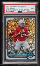 2021-22 Bowman U Chrome Prospects Shimmer CJ Stroud #3 PSA 9 MINT 0in6
