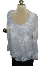 Simply Vera Vera Wang Pullover Top Sheer Long Sleeve over Tank Top Size M