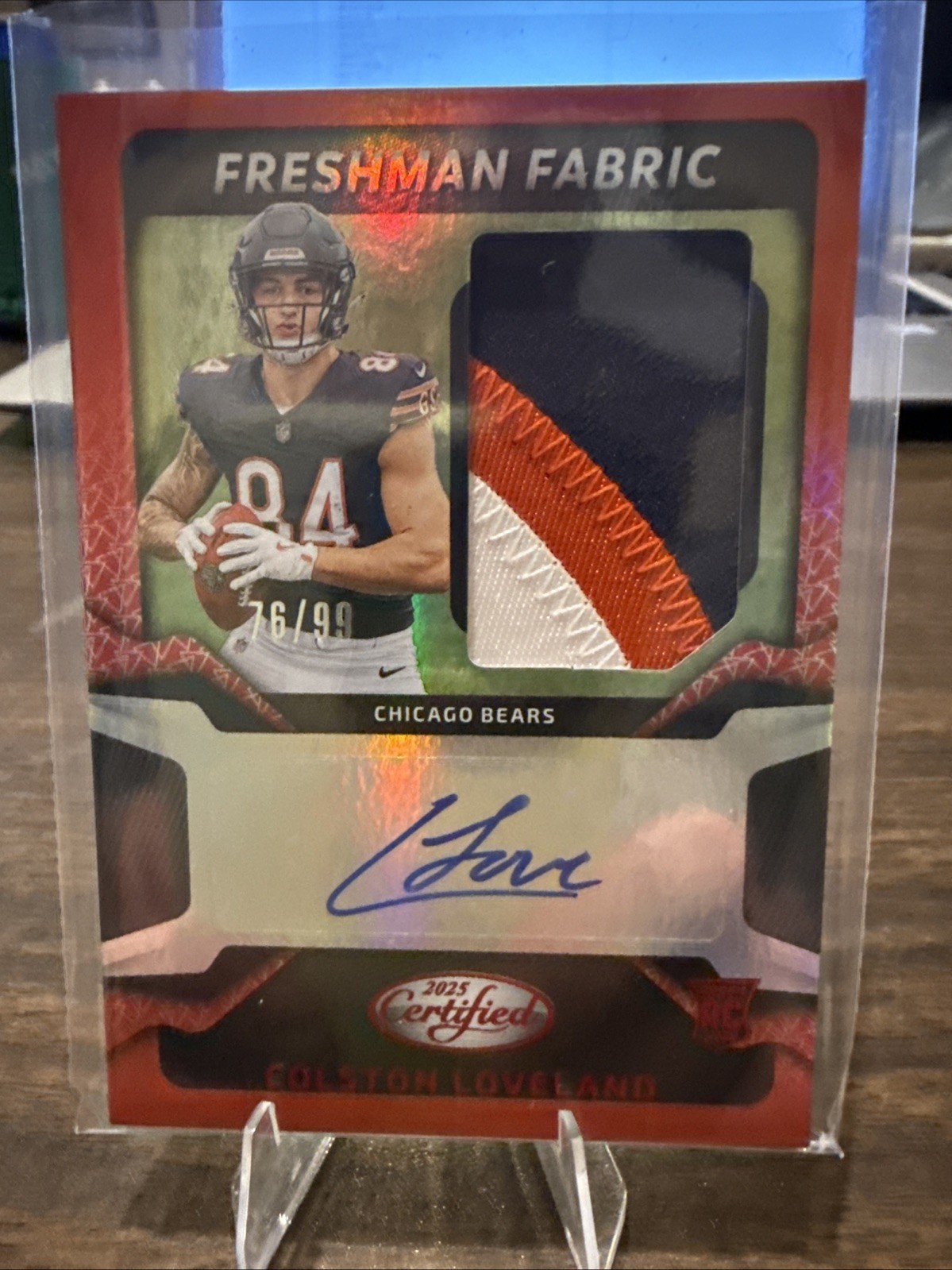 2025 Certified -Freshman Fabric Mirror Signature Colston Loveland Red Mirror /99