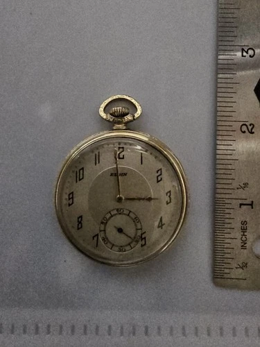 Elgin Antique Pocket Watch Gold Plated