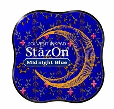 Stazon Midi Pad Stamp Ink Pad - Midnight Blue JAPAN IMPORT