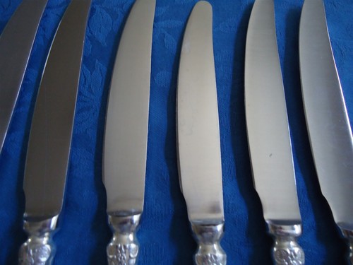 USSR/Russia Melchior Silver Plated Dinner Knifes Set 10 pcs" - Picture 3 of 7