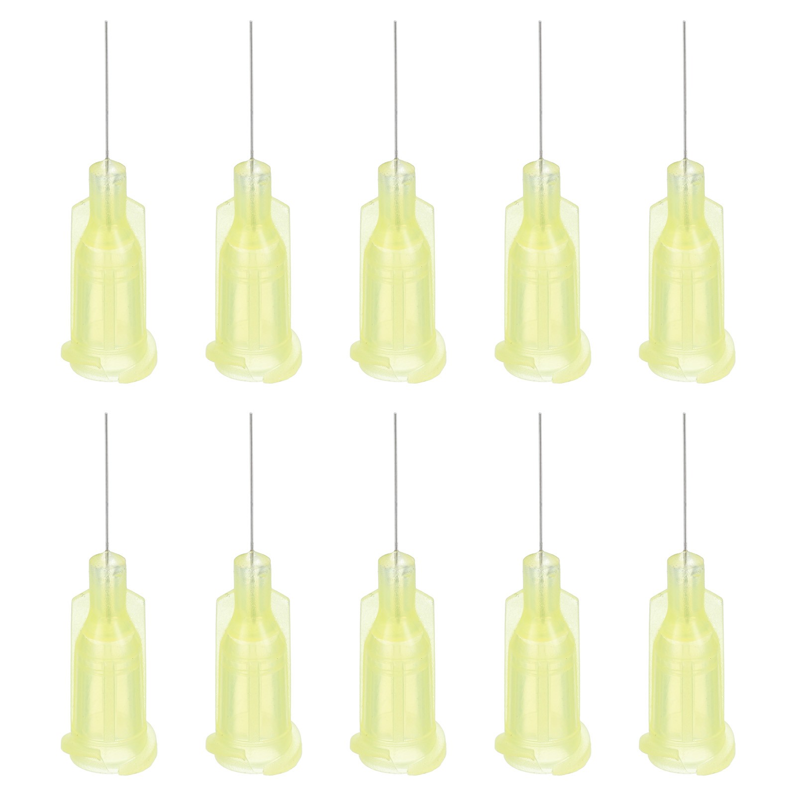 50Pcs 32Gax0.5" Dispensing Needle Tip Stainless Steel and Plastic Yellow