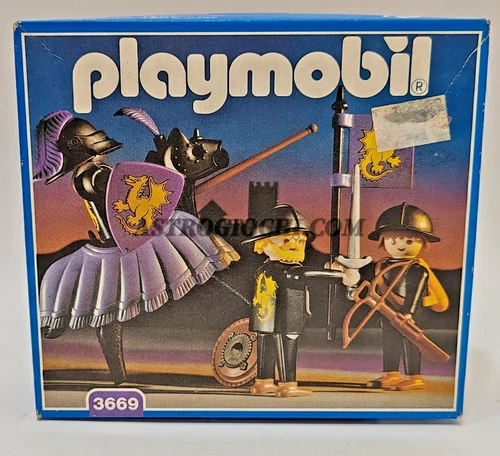 PLAYMOBIL 3369 DRAGON KNIGHT AND SOLDIERS VINTAGE '90 NEW IN SEALED BOX GEOBRA