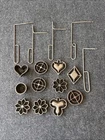 Vintage Cast Iron Cookie Press Lot Of  11 Griswold