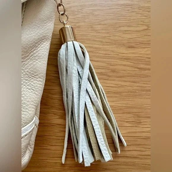 TRINA TURK  Large Cream and Tan Envelope Clutch Purse - Image 4 of 4