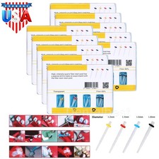 10 PACKS Dental AAA Fiber Post Resin Screw Thread Glass 4PCS Drills AZDENT