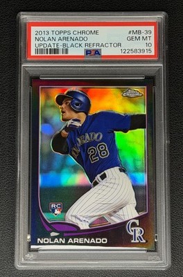 Nolan Arenado 2013 Topps Chrome Update Black Refractor /99 PSA 10 RC POP 5!
