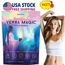 Yerba Magic Yerba Mate Instant Tea Powder - Peach Mango Flavor - 30 Servings