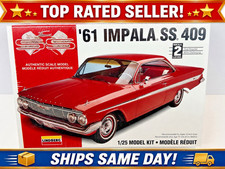 Lindberg 61 Impala Ss 409 125 Scale Model Kit New In Sealed Box-fast Shipping Lindberg 61 Impala Ss 409 125 Scale Model Kit New In Sealed Box-fast Shipping
