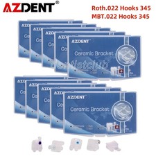 AZDENT FDA Dental Orthodontic Brackets Braces Ceramic Roth /MBT.022 Hooks 3 4 5