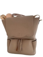 NEW HOLLIS Brand Luxe Diaper Bag/ Backpack In Beige/Cream
