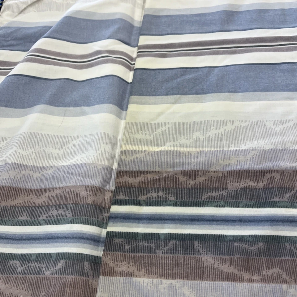 Juego de 2 fundas de almohada estándar vintage a rayas azul y blanco Foto 4 de 4