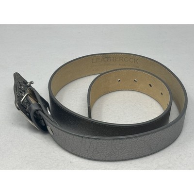 Leatherock Statement Belt Silver Leather Sterling Crystal SZ M/L 36\