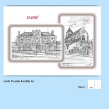 CP M 45042-321 POSTCARD 2 DRAWINGS 45 INGR